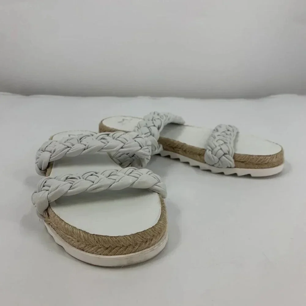 Marc Fisher Women's Jaime Braided Flat Espadrille Slip On Sandal Size‎ 7M NWOB